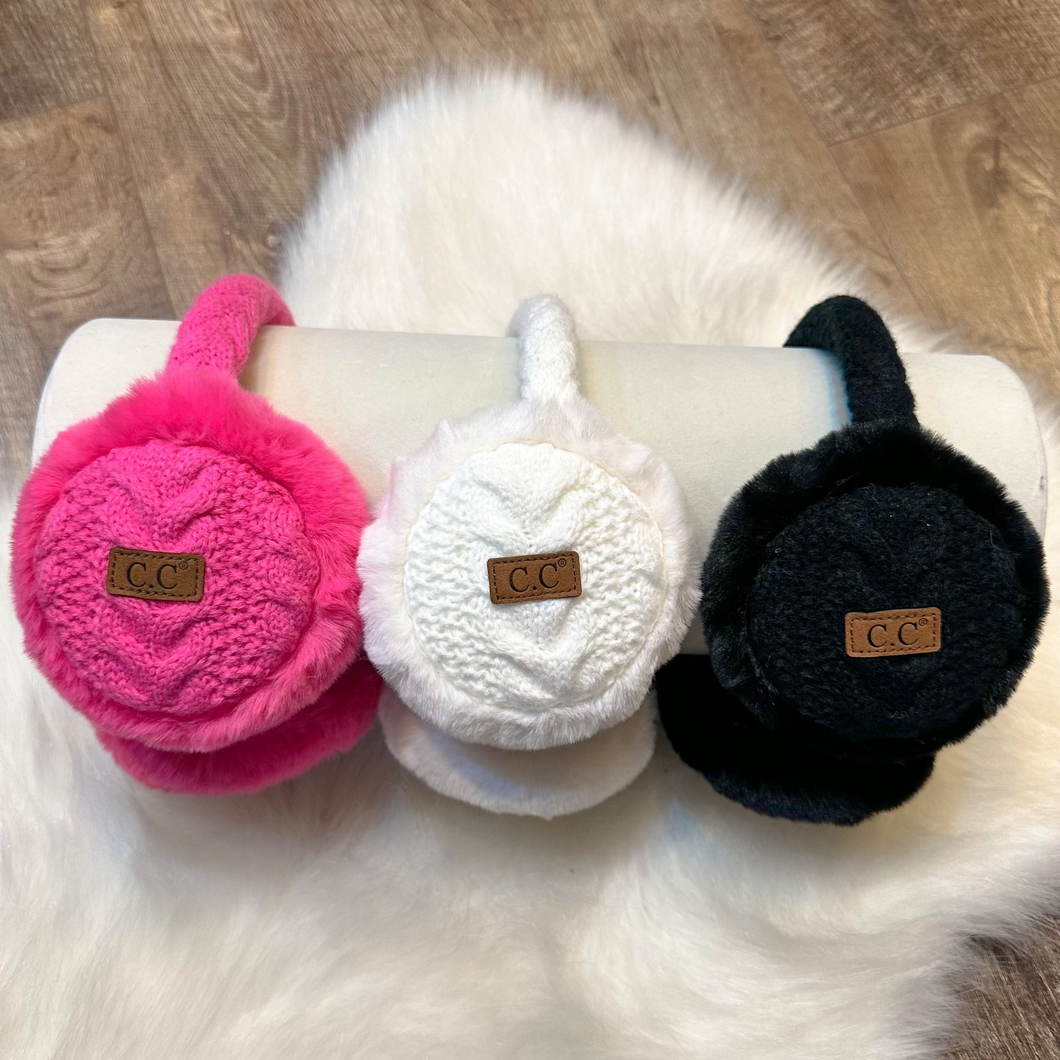 CABLE KNIT EARMUFFS