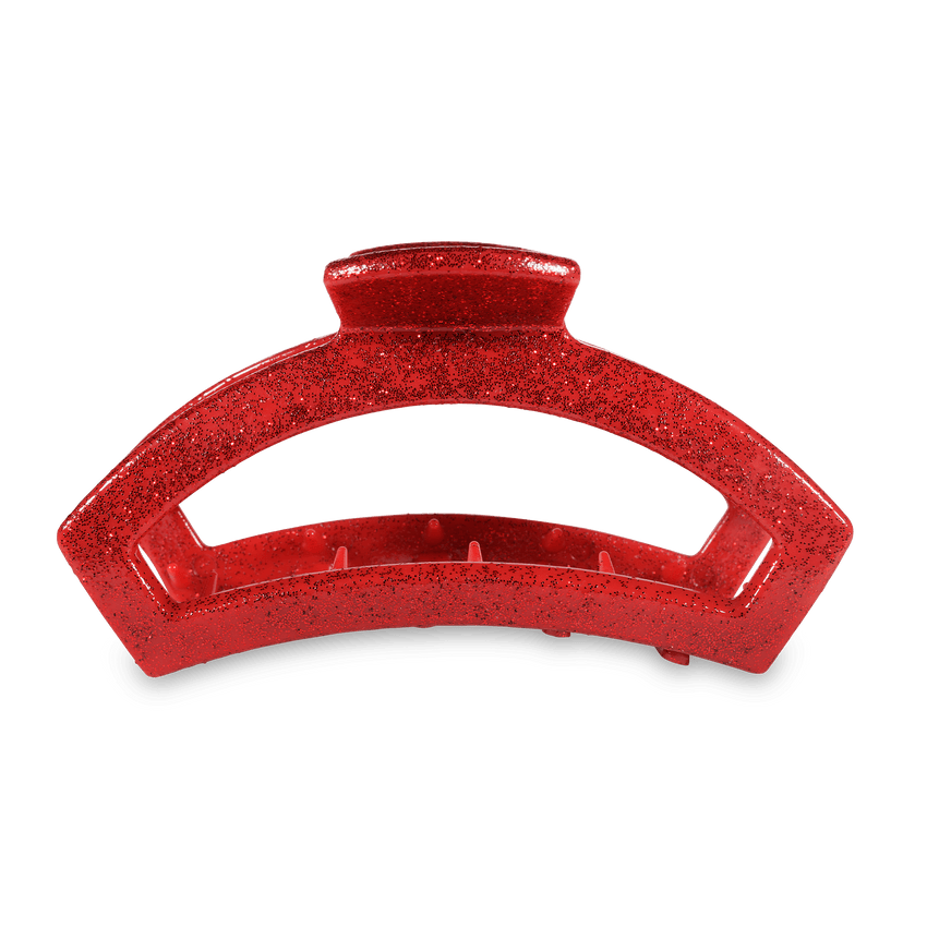 RED GLITTER HAIR CLIP - LARGE