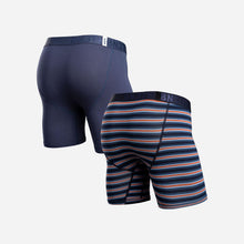 Load image into Gallery viewer, CLASSIC BOXER BRIEF 2PACK - NAVY &amp; STRIPED
