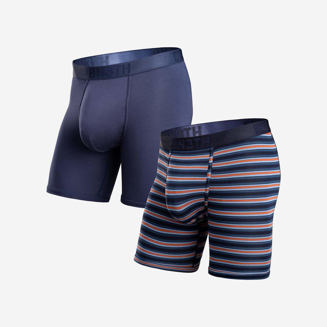 CLASSIC BOXER BRIEF 2PACK - NAVY & STRIPED