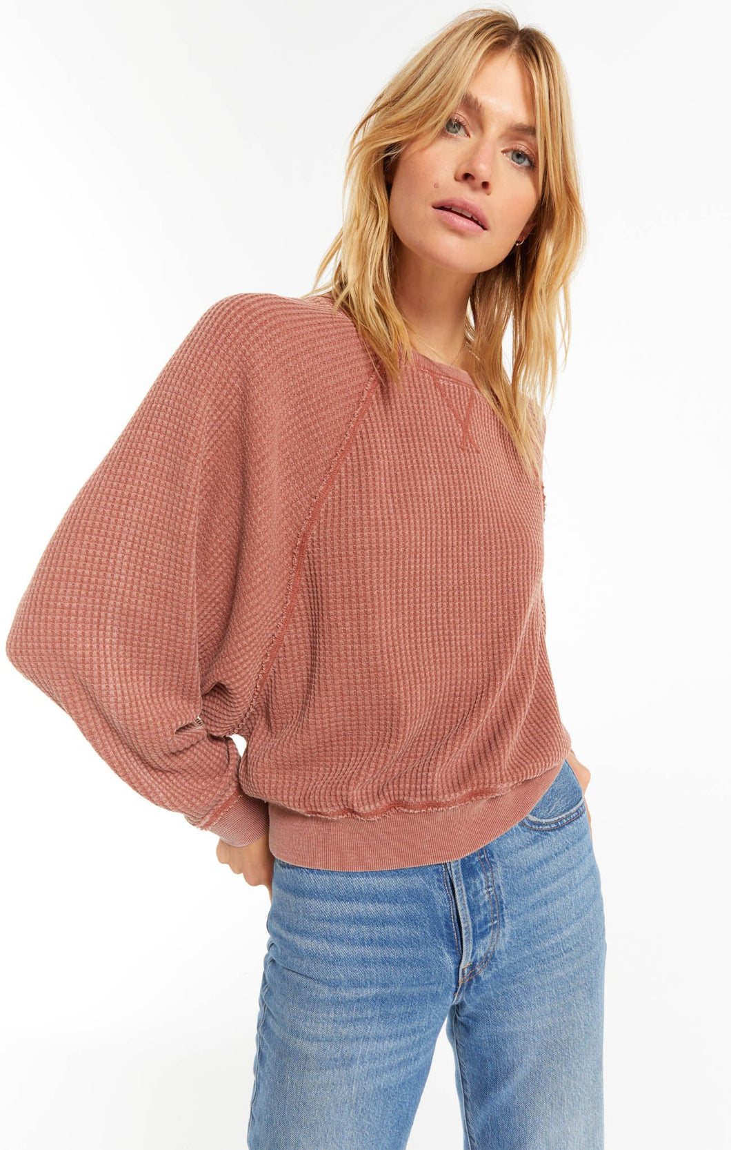 CLAIRE WAFFLE LONG SLEEVE