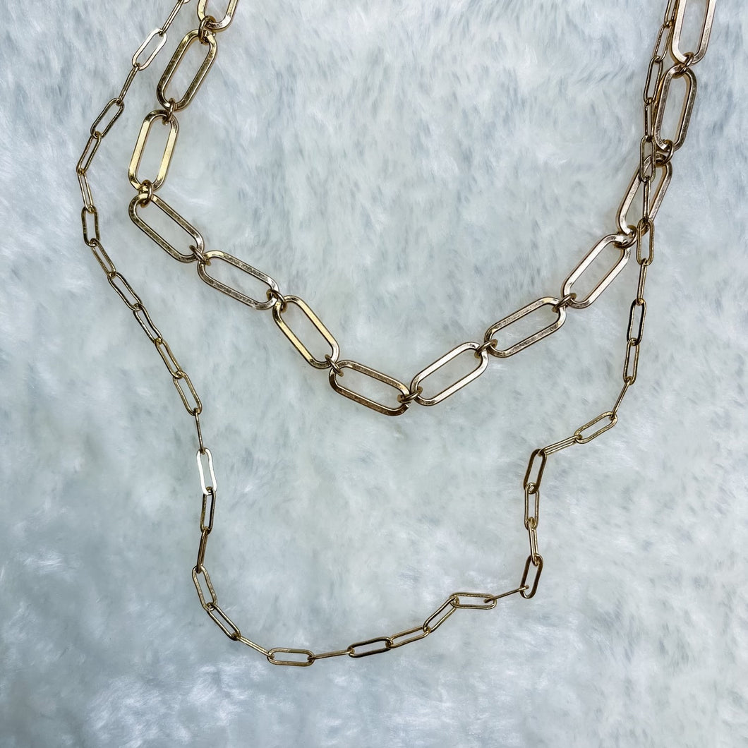 DOUBLE CHAIN LINK NECKLACE