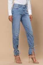 Load image into Gallery viewer, TRACY HIGH RISE HEM TIE JEAN
